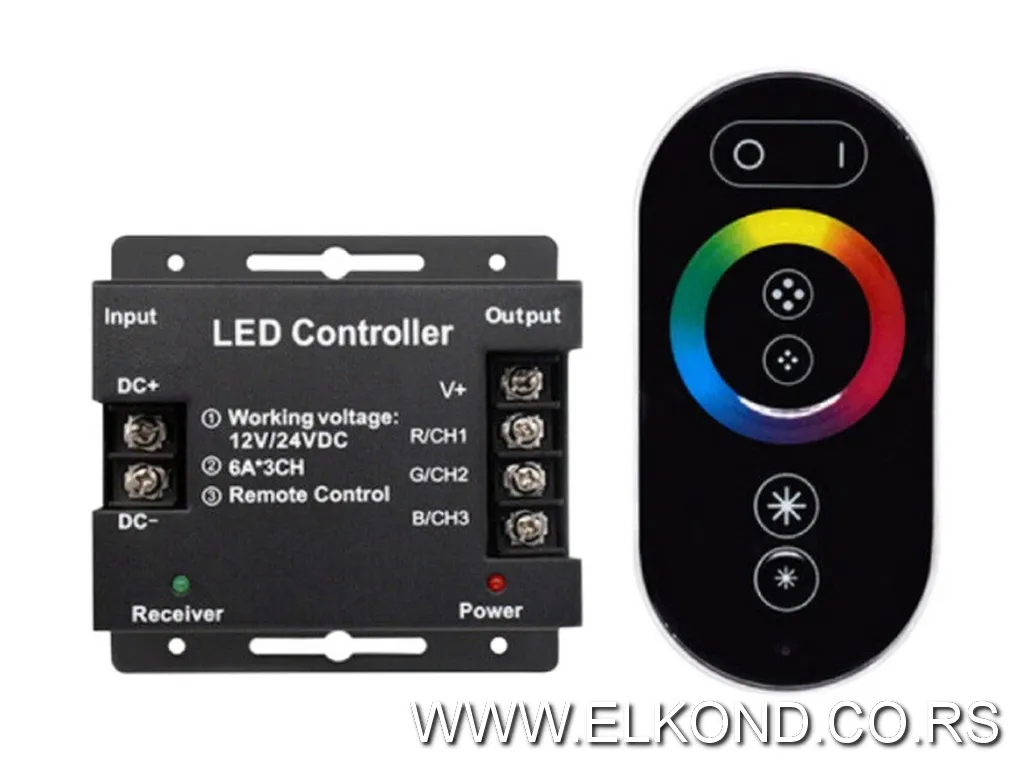 Kontroler RGB led trake sa daljinskim 12V/144W